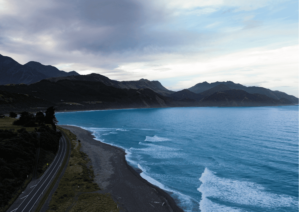 Free campsite at Mangamaunu near Kaikoura, New Zealand