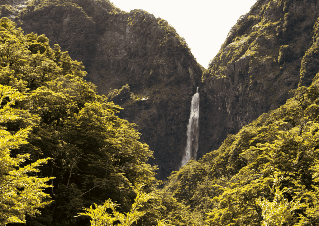 Devil's Punchbowl waterfall in Arthur's Pass