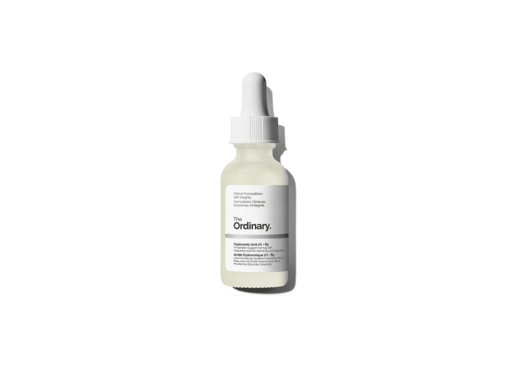 Hyaluronic acid serum in a travel bottle
