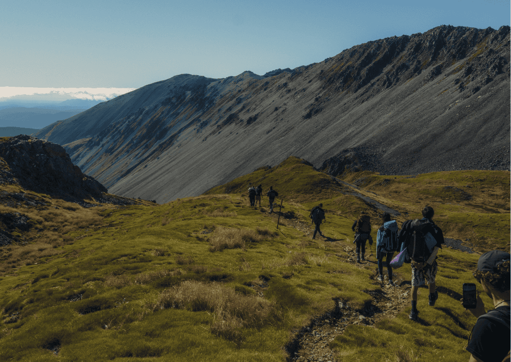 The hike back down from Angelus Hut