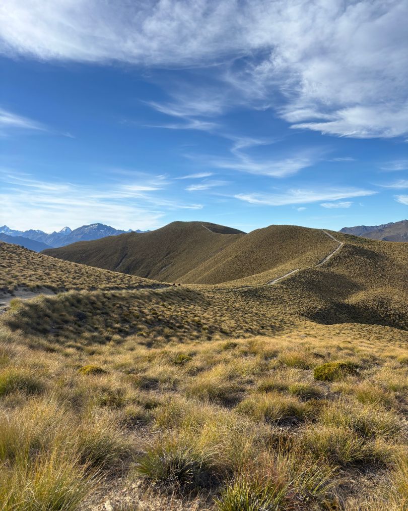Panoramic view of Lake Wanaka from Isthmus Peak summit