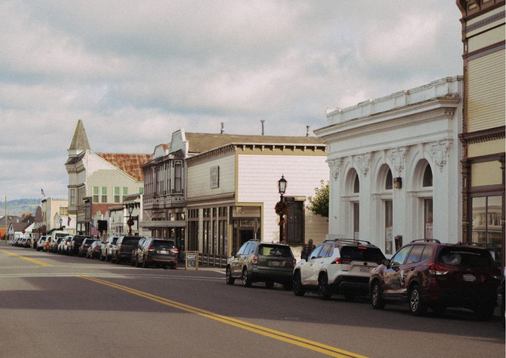 Victorian main street of Ferndale, California