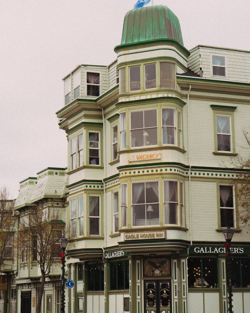 Victorian houses in downtown Eureka, California