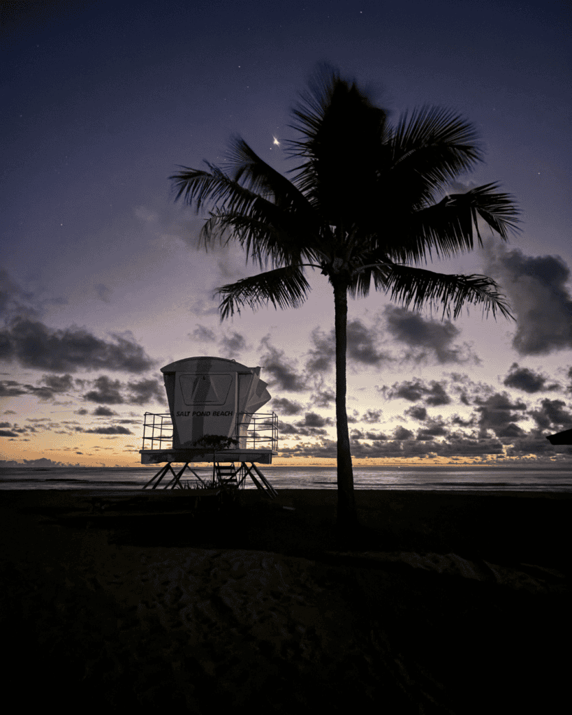Salt Pond Beach Park campground on Kauai's south shore