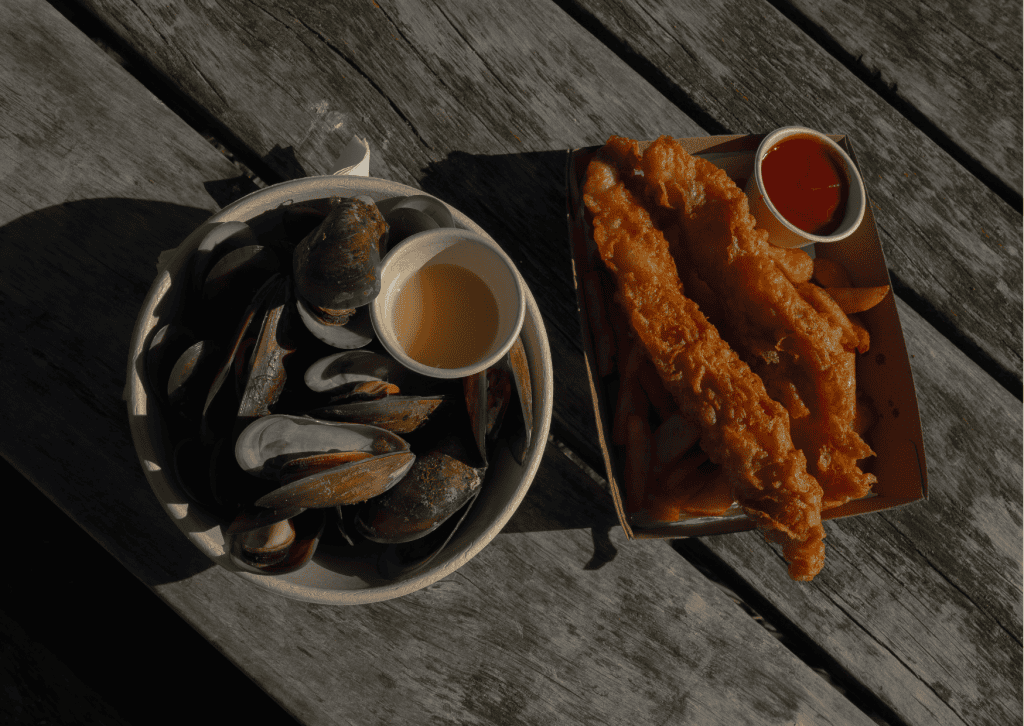 Fresh local snack at a roadside caravan near Kaikoura