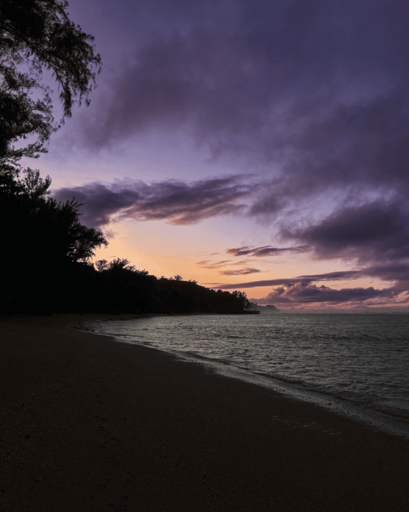 Anini Beach Park, a calm reef-sheltered spot on Kauai