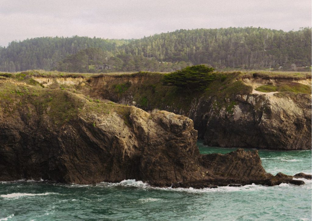 Rugged Mendocino coastline along Highway 1