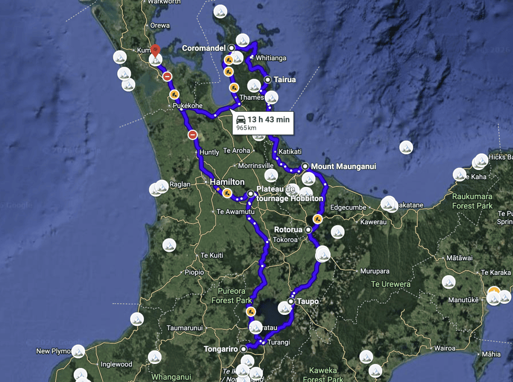 north island itinerary